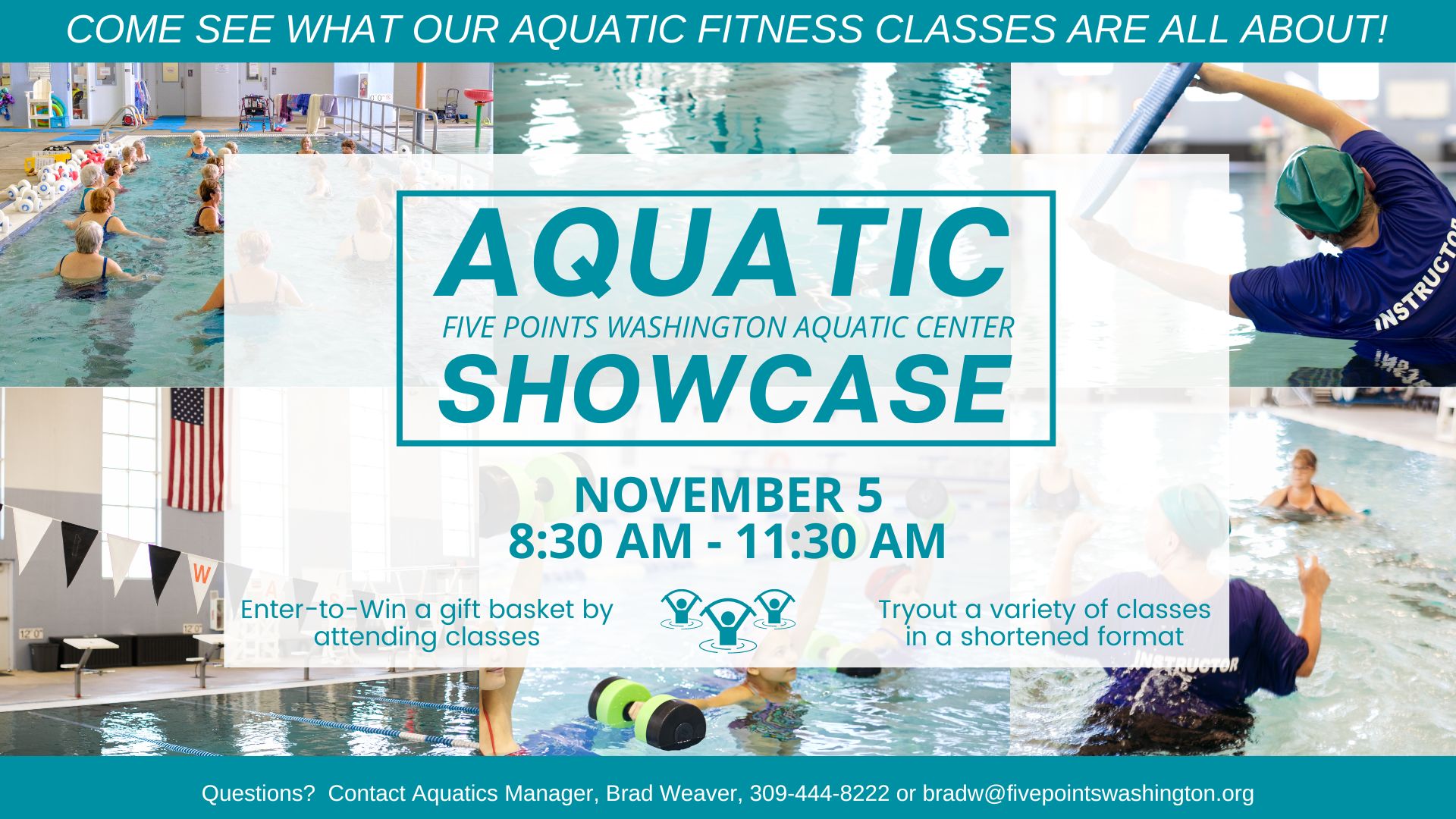 A flyer with the information about Aquatic Showcase