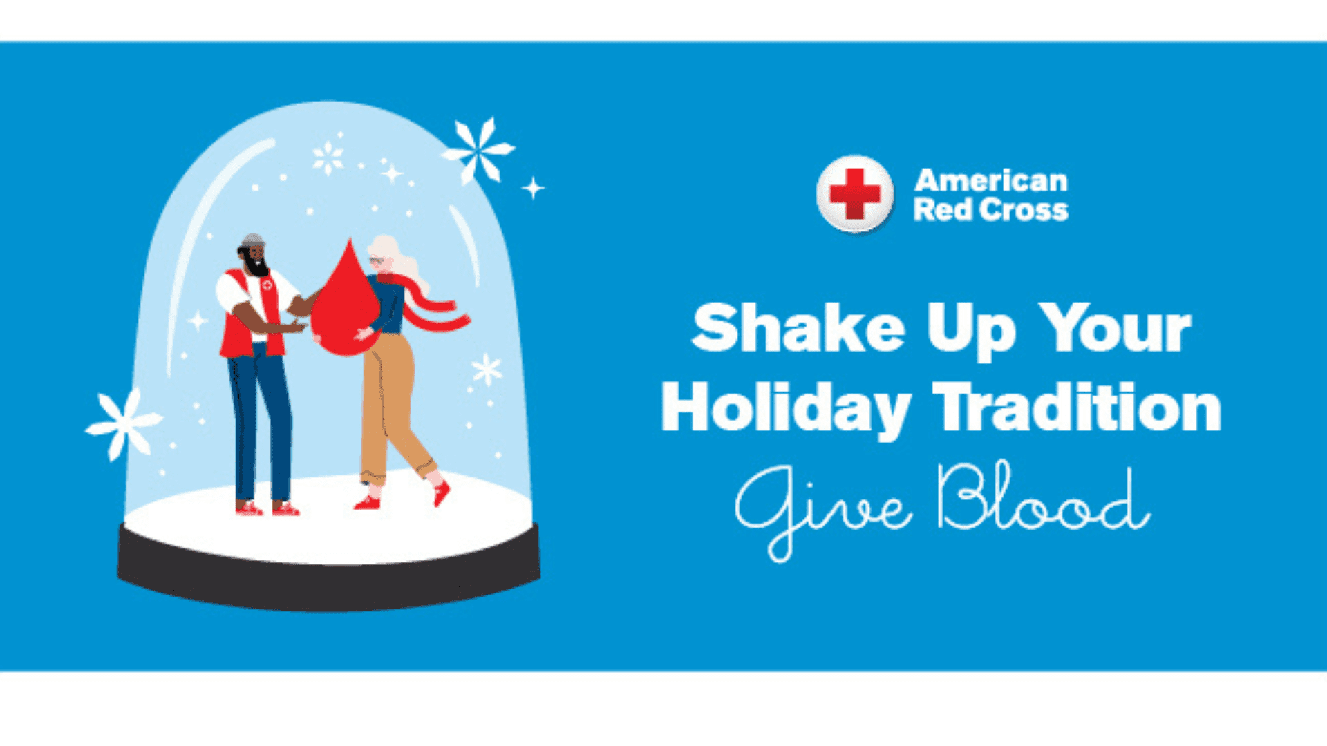 A flyer about the holiday tradition of donating blood