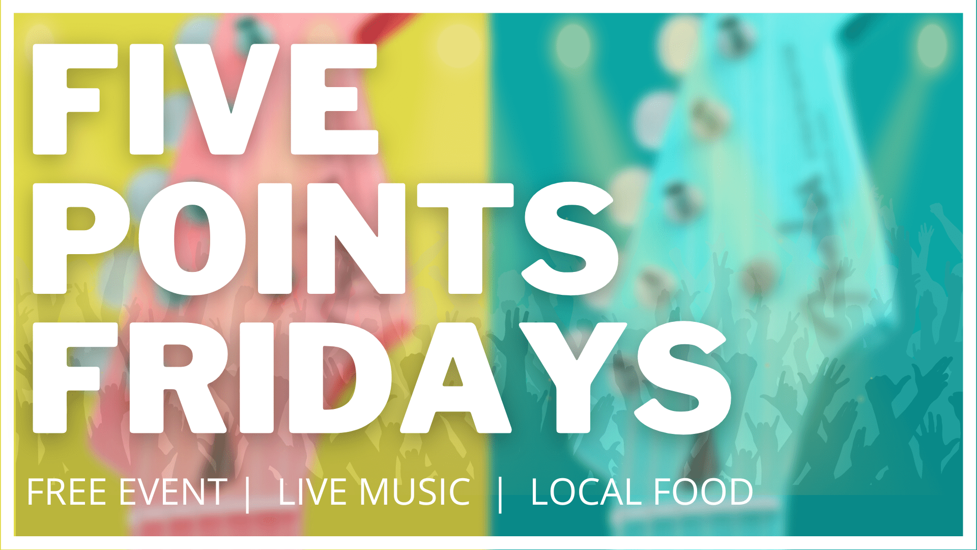 Five points Friday poster with yellow green color