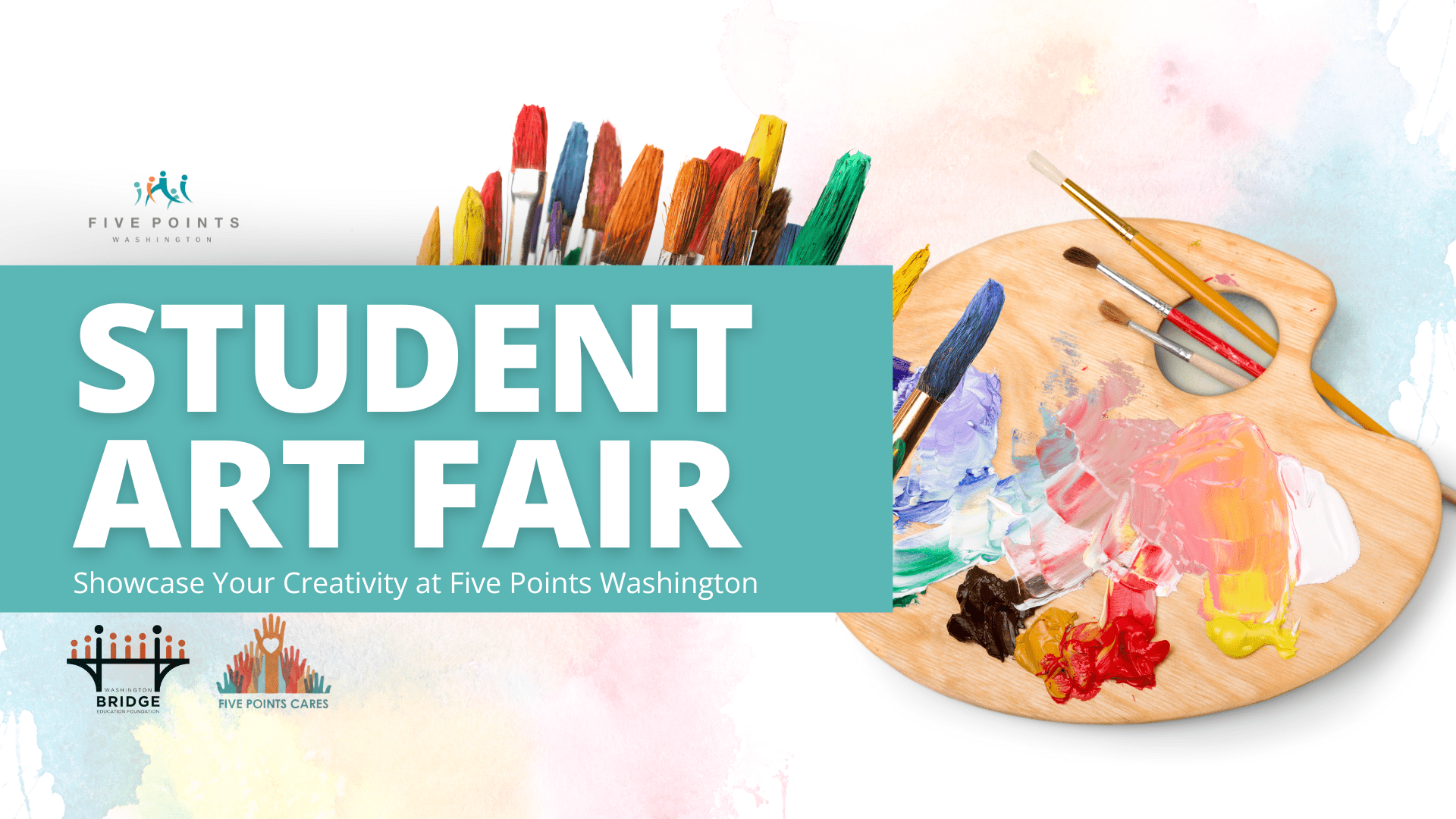 Student Art Fair promotional graphic.