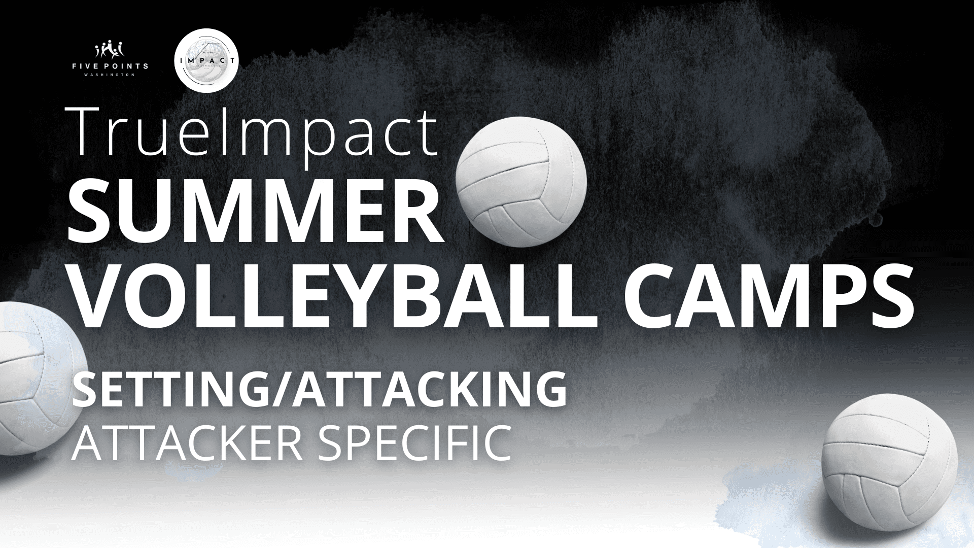 Summer Volleyball Camps promotional graphic.