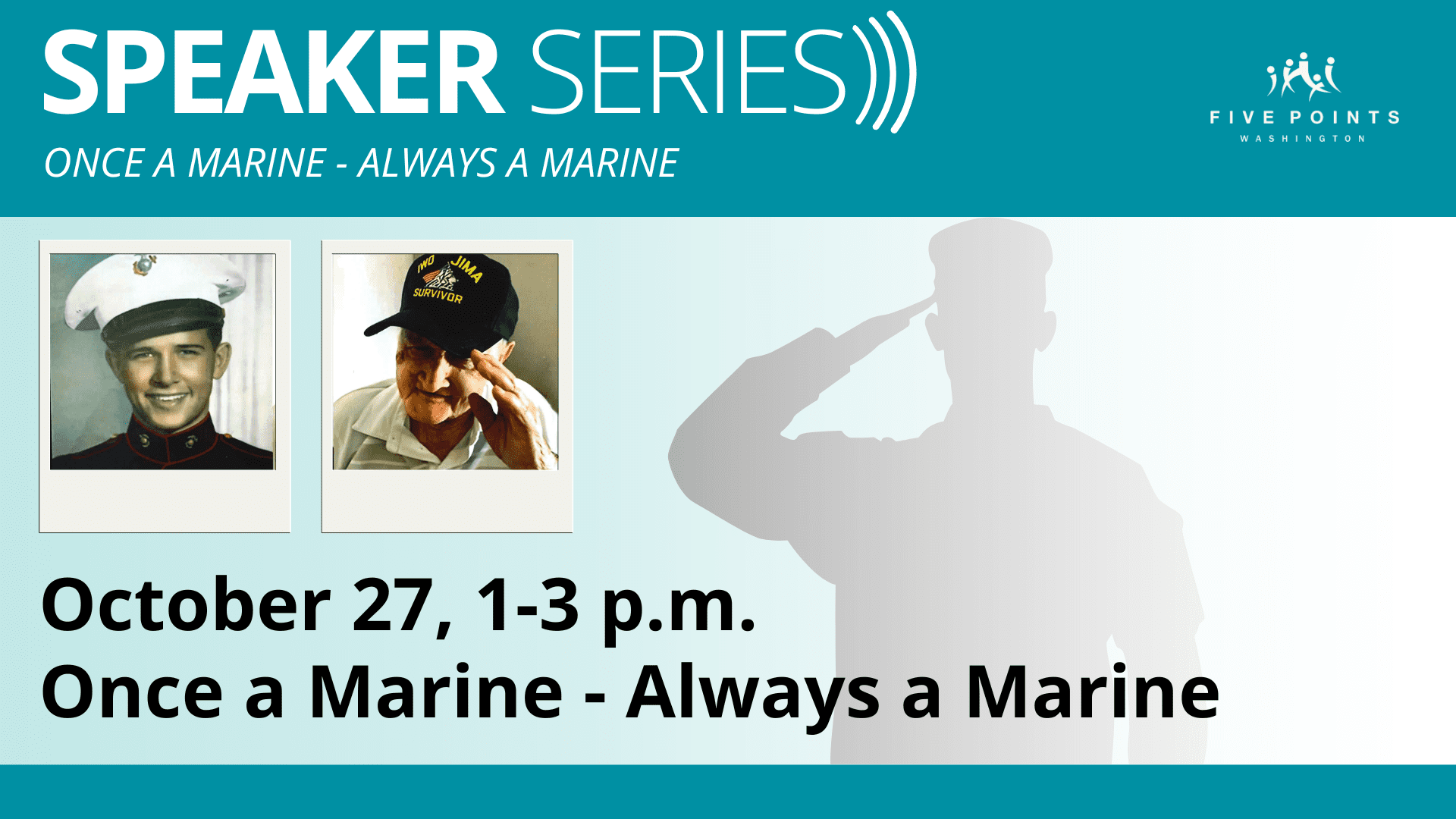 Marine speaker series promotional event banner.