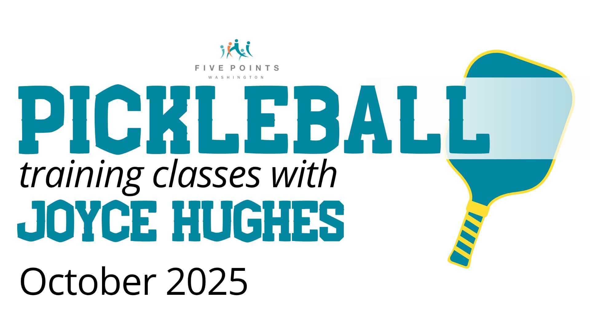 Pickleball training classes October 2025 promo.