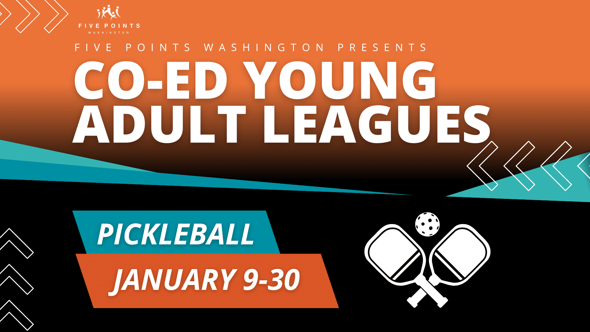 Pickleball league event, January 9-30.