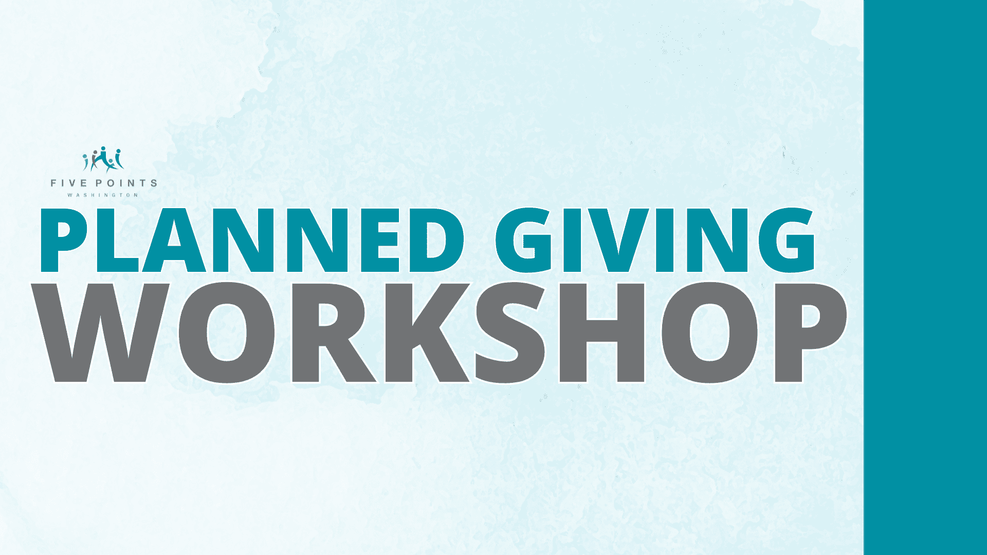 Planned Giving Workshop announcement poster.